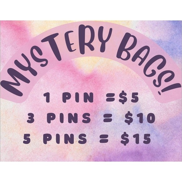 Mystery Bags: Pins Edition! 1 Pin for $5, 3 for $10, 5 for $15 - Picture 1 of 1
